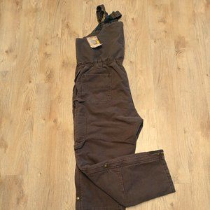 Carhartt Weathered Duck Wildwood Bib Overalls - Womens XXL Reg - Dk Brown NWT